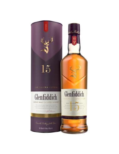 Whisky single malt glenfiddich 15 yo solera amb estoig