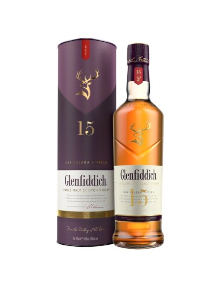 Whisky single malt glenfiddich 15 yo solera amb estoig