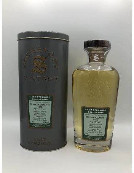 Whisky single malt braes of glenlivet sig cask st col.estoig metalic