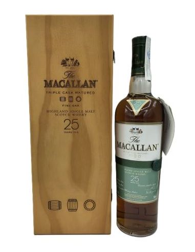 Single malt whisky The Macallan 25 yo Fine Oak wooden box