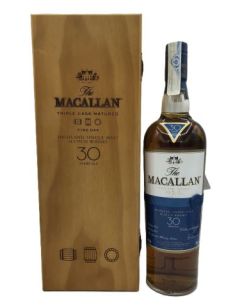 Whisky single malt the macallan 30 yo fine oak caixa de fusta