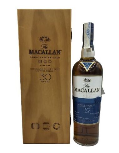 Single malt whisky The Macallan 30 yo Fine Oak wooden box