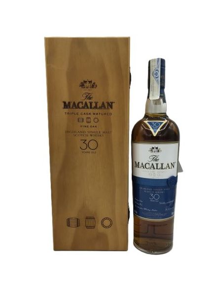Single malt whisky The Macallan 30 yo Fine Oak wooden box