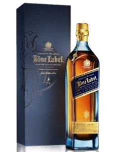 Johnnie Walker Blue blended whisky with case