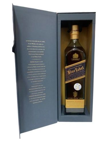 Whisky blended johnnie walker blue amb estoig