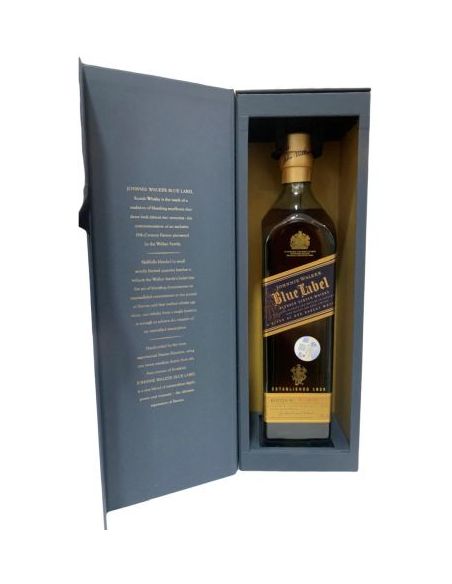 Whisky blended johnnie walker blue amb estoig