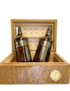 Blended malt whisky Lismore wooden box humidor 12 yo + 8 yo
