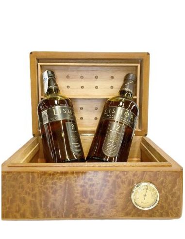 Whisky blended malt lismore caja madera humidificador 12 yo + 8 yo