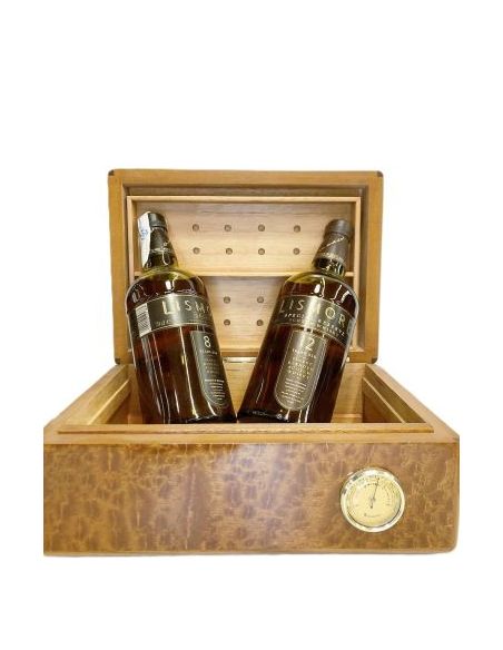 Whisky blended malt lismore caja madera humidificador 12 yo + 8 yo