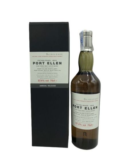 Single malt whisky Port Ellen 5th release 25 years old 1979 cask strength