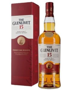 Single malt whisky The Glenlivet 15 yo with gift box