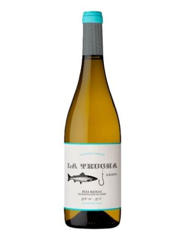 Botella vino Rías Baixas LA TRUCHA ALBARIÑO BLANCO
