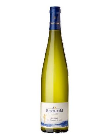 Botella vino Francia BESTHEIM RIESLING DES CHASSEURS DE LUNE BLANCO