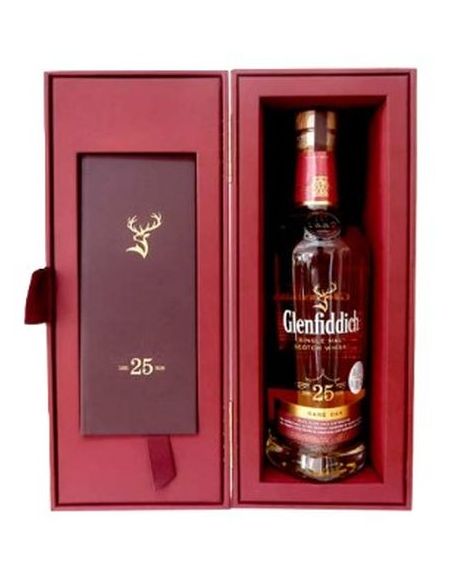 Botella Whisky Single Malt GLENFIDDICH 25 YO CON ESTUCHE