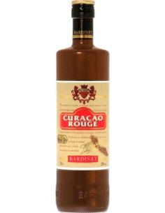 Botella licor CURAÇAO ROUGE BARDINET
