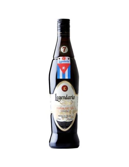 Botella ron Cuba LEGENDARIO ELIXIR 7 Y