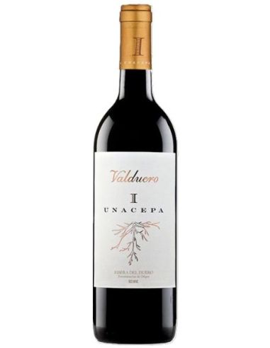 Botella vino Ribera Duero VALDUERO UNA CEPA TINTO
