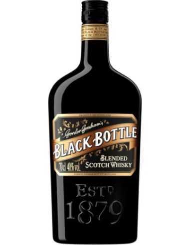 Botella whisky blended BLACK BOTTLE 1879