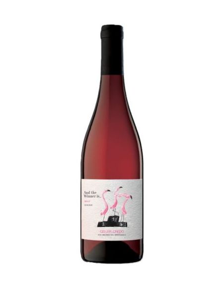 Botella vino Penedès AND THE WINNER IS ... ROSADO