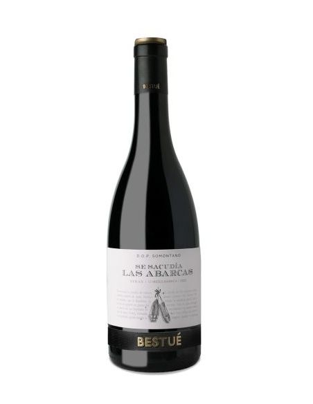 Botella vino Somontano BESTUE SE SACUDIA LAS ABARCAS TINTO