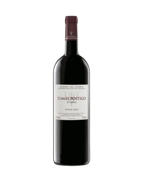 Botella de vino Ribera de Duero TOMAS POSTIGO 3ER AÑO TINTO