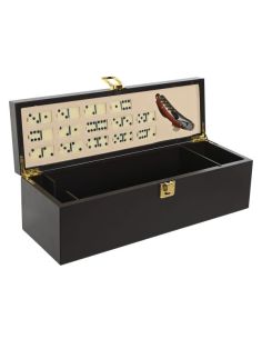 Artículo para regalo CAJA MADERA PARA 1 BOT. CON DOMINÓ Y ABRIDOR