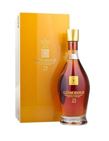 Glenmorangie 25 yo single malt whisky with case