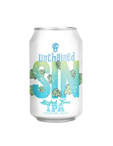 Lata cerveza catalana LA PIRATA UNCHAINED IPA SIN ALCOHOL 33 CL