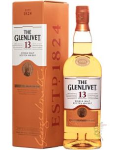 Botella whisky single malt GLENLIVET 13 YO AMERICAN OAK CON ESTUCHE