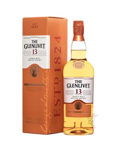 Botella whisky single malt GLENLIVET 13 YO AMERICAN OAK CON ESTUCHE