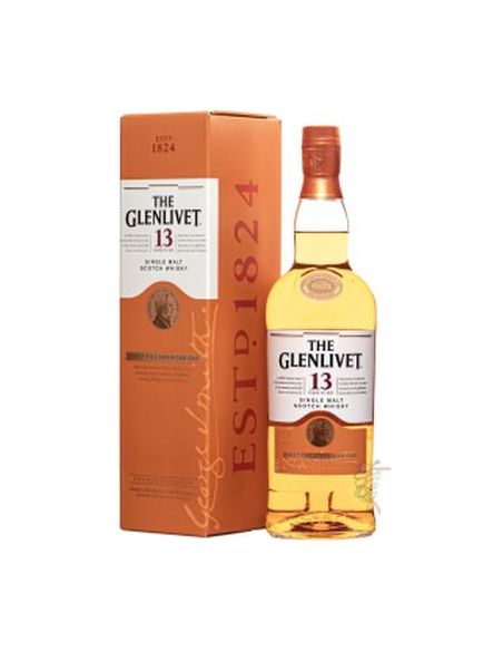 Botella whisky single malt GLENLIVET 13 YO AMERICAN OAK CON ESTUCHE