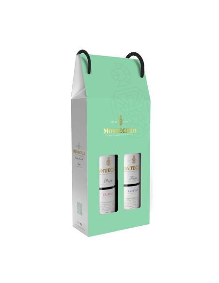 Estuche regalo botellas vino Rioja MONTECILLO CRIANZA + RESERVA TINTO