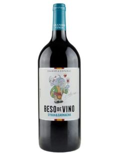 Botella vino Cariñena BESO DE VINO SYRAH GARNACHA MAGNUM TINTO