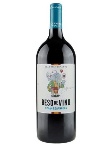 Botella vino Cariñena BESO DE VINO SYRAH GARNACHA MAGNUM TINTO