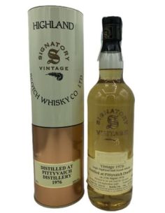Botella whisky single malt PITTYVAICH SIG 26 YO 1976 ESTUCHE METÁLICO
