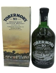 Whisky single malt tobermory 10 años amb estoig