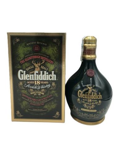 Botella whisky single malt GLENFIDDICH 18 YO CERAMICA NEGRA