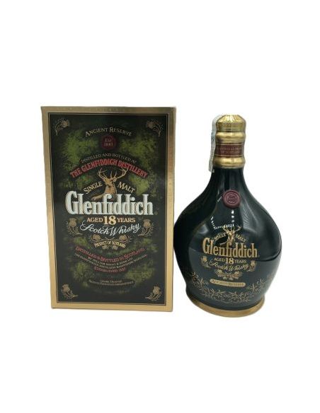 Botella whisky single malt GLENFIDDICH 18 YO CERAMICA NEGRA