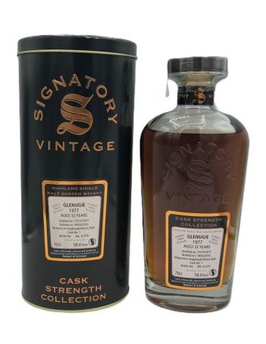Botella whisky single malt GLENUGIE SIG CASK ST COL CST ESTUCHE METALICO