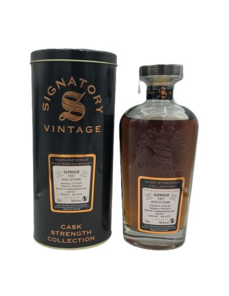 Botella whisky single malt GLENUGIE SIG CASK ST COL CST ESTUCHE METALICO
