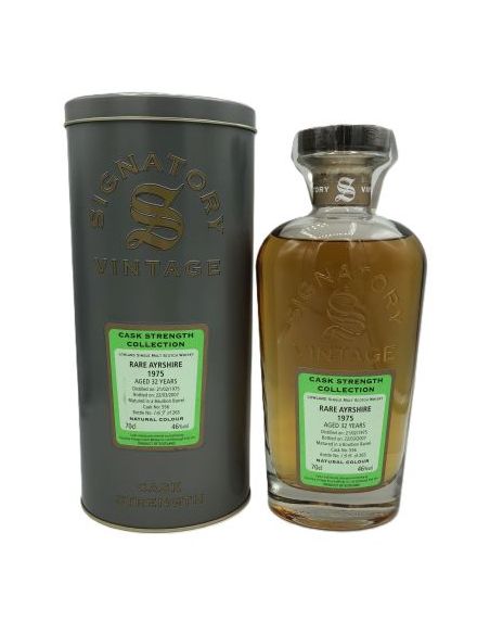Botella whisky single malt RARE AYRSHIRE SIG CASK ST COL 1975 ESTUCHE METALICO