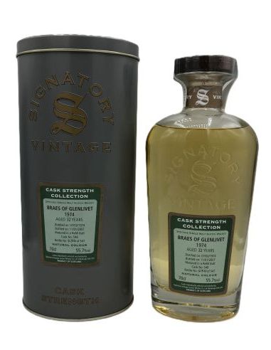 Botella single malt BRAES OF GLENLIVET SIG CASK ST COL.ESTUCHE METALICO