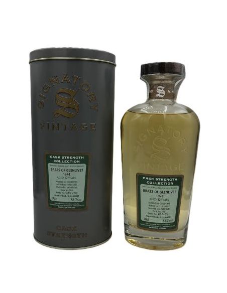 Botella single malt BRAES OF GLENLIVET SIG CASK ST COL.ESTUCHE METALICO