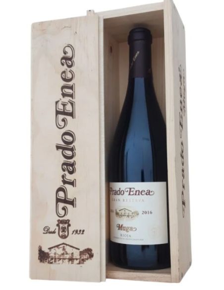 Botella vino Rioja MUGA PRADO ENEA 2016 GRAN RESERVA TINTO + ESTUCHE DE MADERA