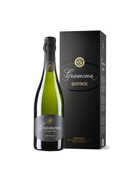 Botella corpinnat GRAMONA III LUSTROS BRUT NATURE CON ESTUCHE