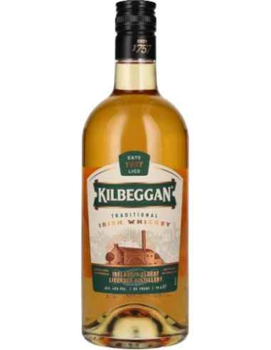 Botella whisky blended KILBEGGAN FINEST BLENDED IRISH WHISKY
