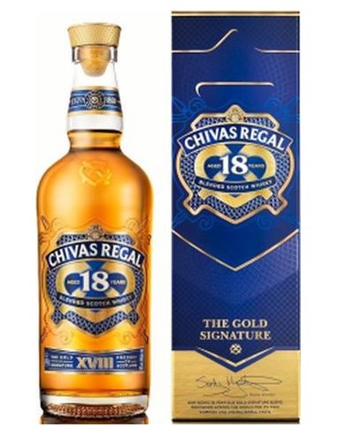 Botella whisky blended CHIVAS REGAL 18 YO CON ESTUCHE