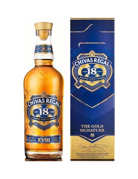 Botella whisky blended CHIVAS REGAL 18 YO CON ESTUCHE