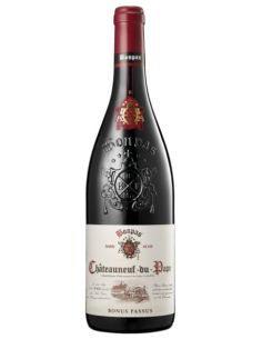 Botella vino Francia BONUS PASSUS BONPAS CHATEAUNEUF-DU-PAPE TINTO