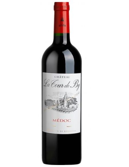 Botella vino Francia CHATEAU LA TOUR DE BY MEDOC TINTO